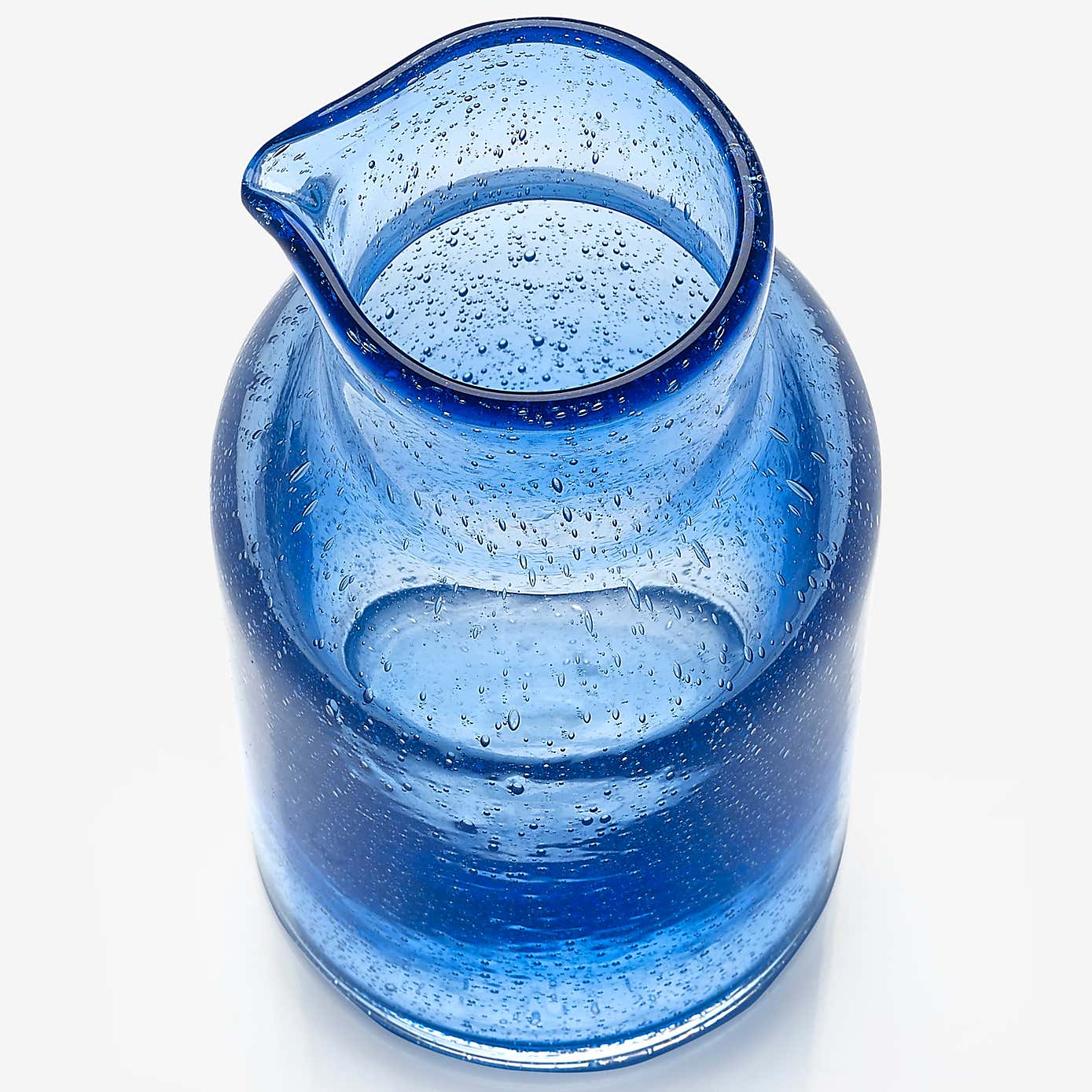 Sur La Table Colour Me Happy Handmade Blue Glass Carafe