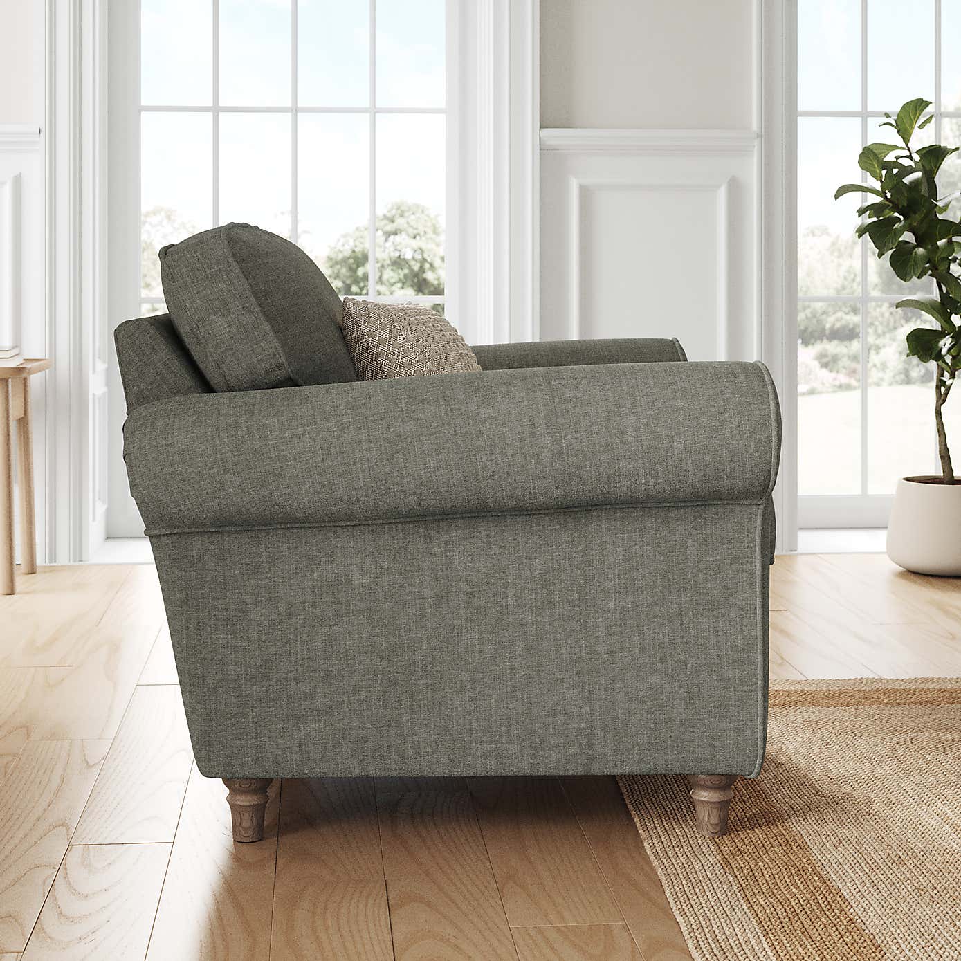 Flori Armchair, Tonal Plush Chenille