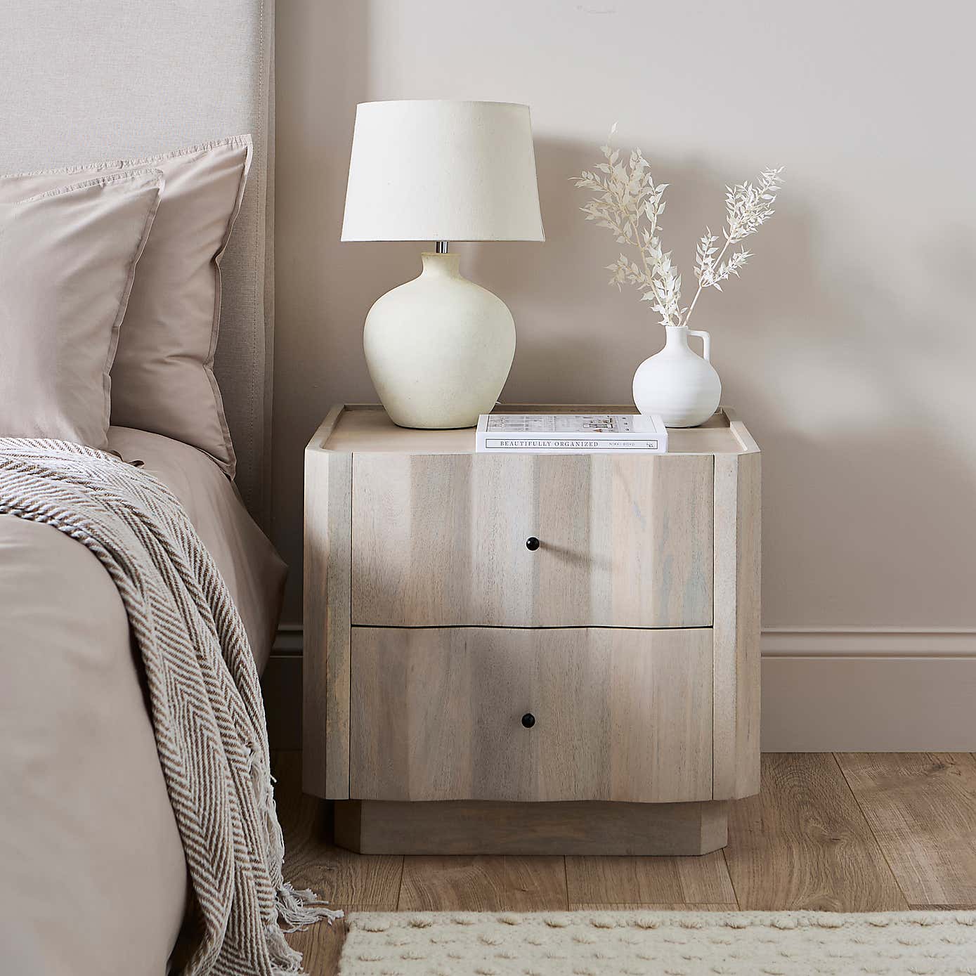 Willa 2 Drawer Bedside Table