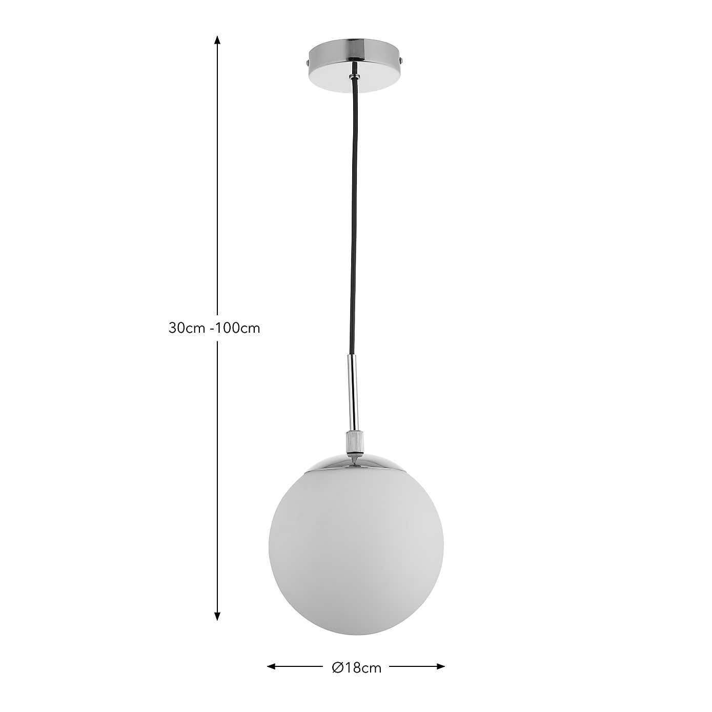 Sfera Industrial Bathroom Adjustable Pendant Light