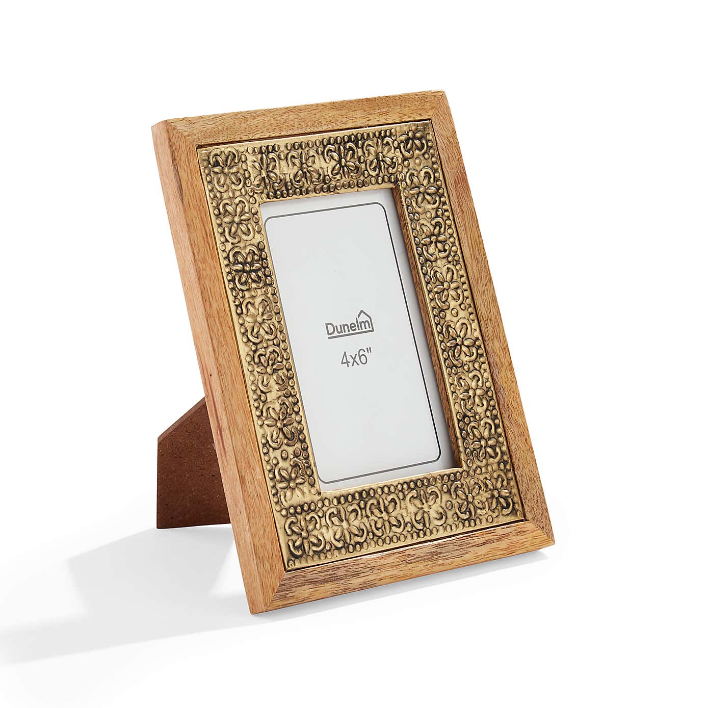Detailed Gold Metal Wooden Edge Photo Frame