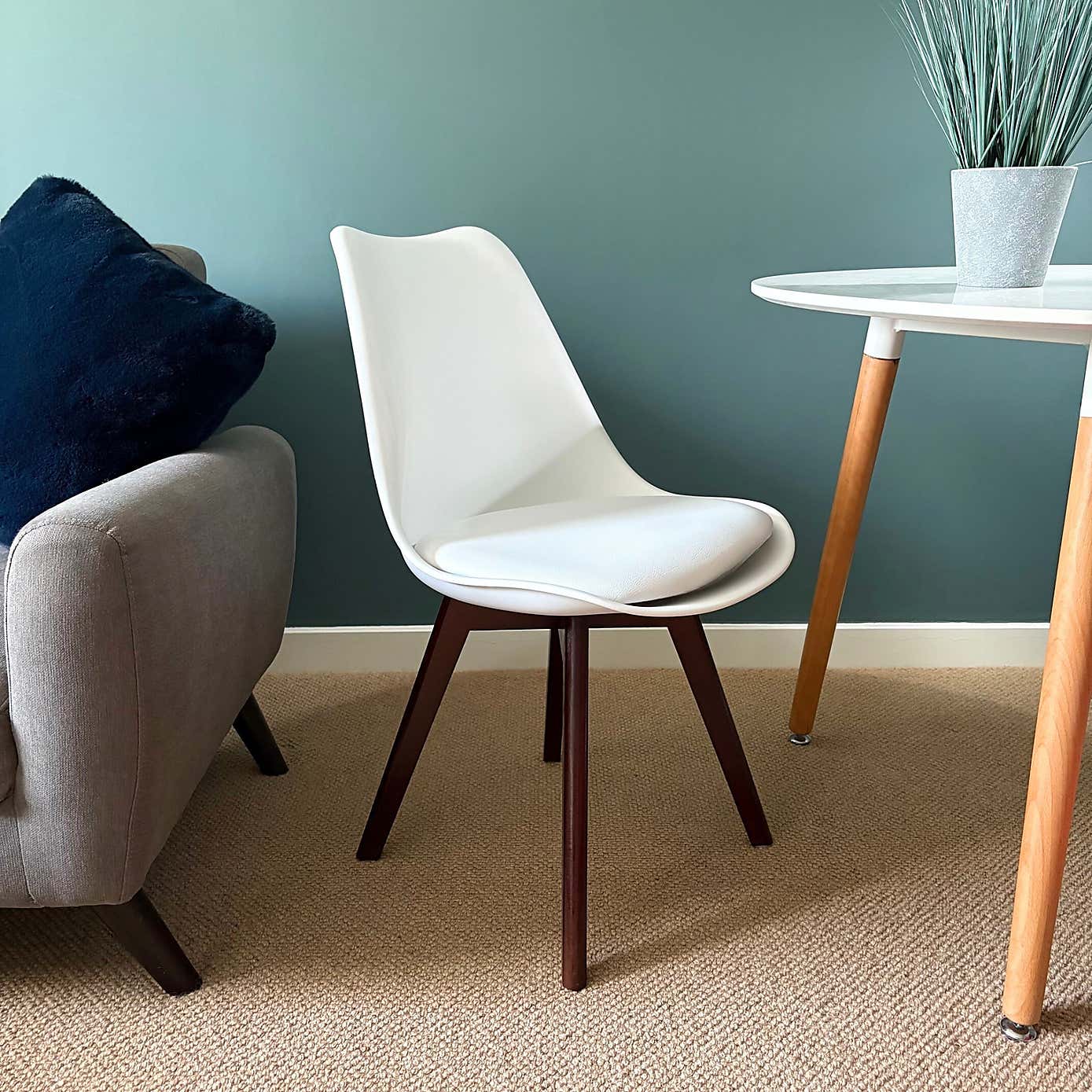 Fusion Living Soho Plastic Dining Chair with Squared Legs