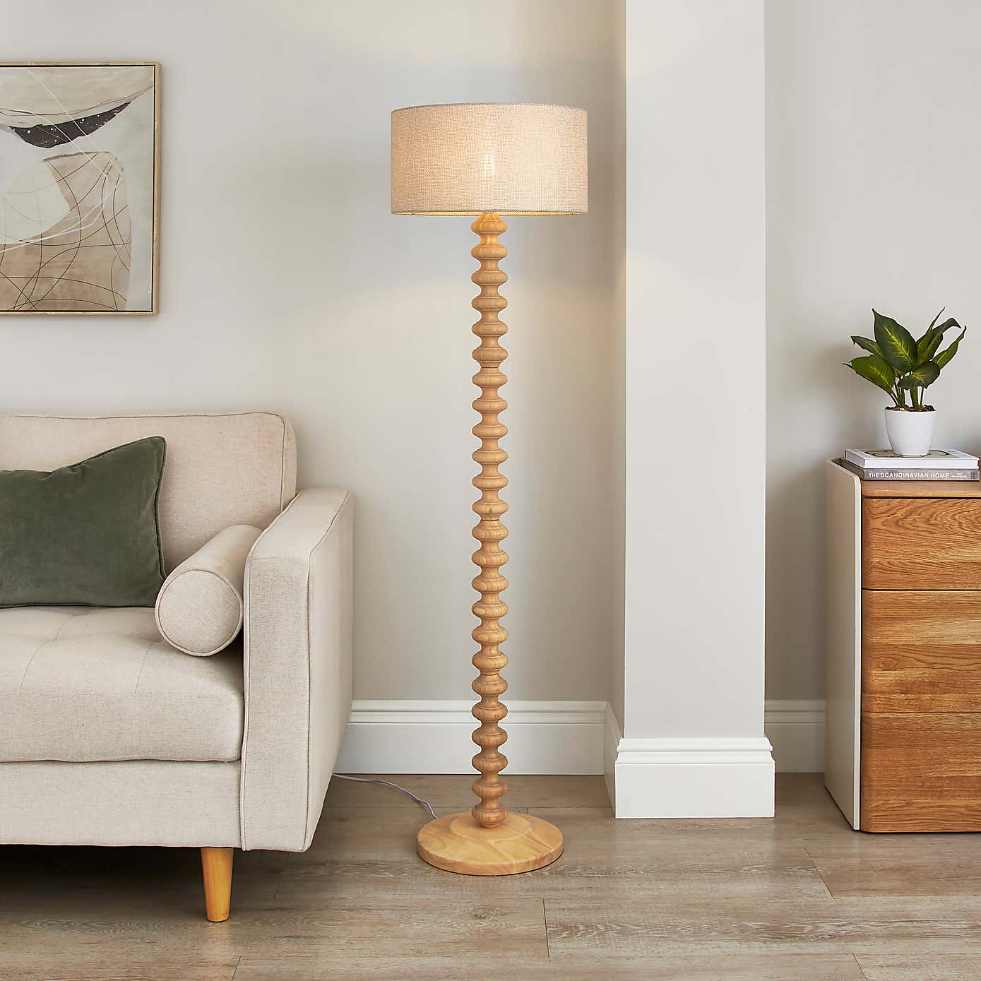 Barkweave Easy Fit Drum Lamp Shade