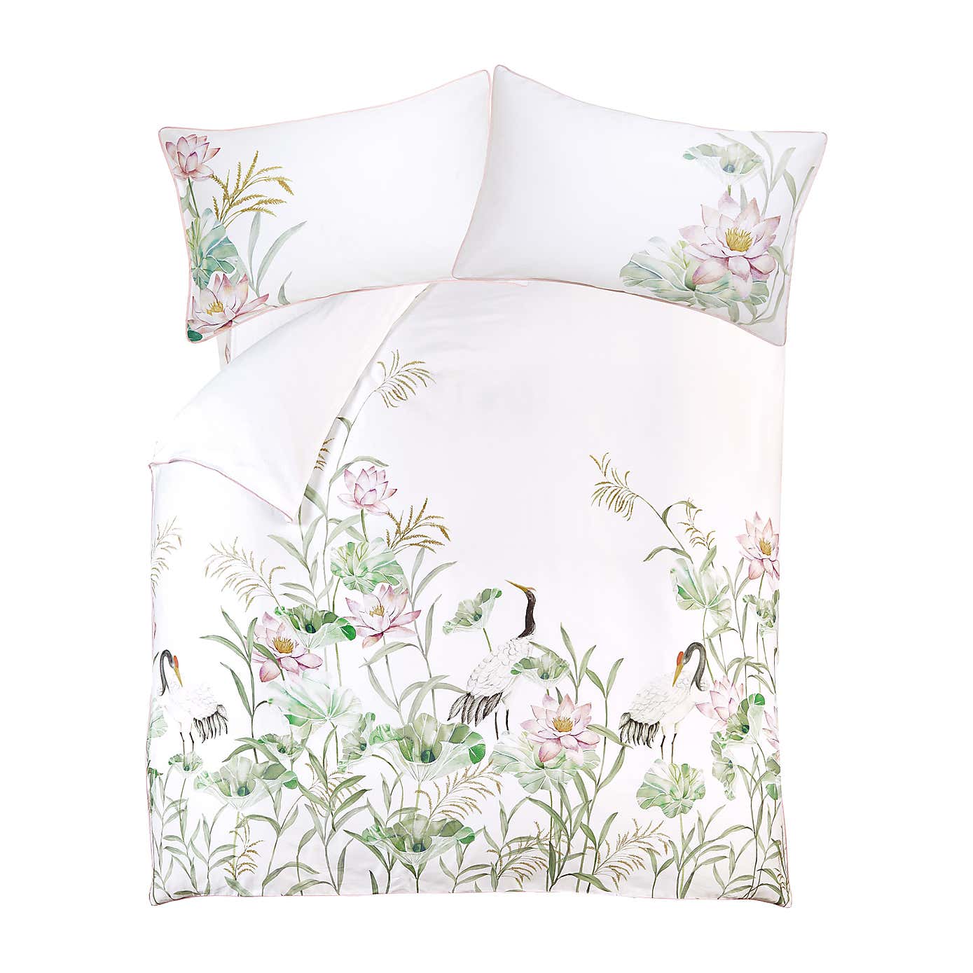 Holly Willoughby Lotus Garden 100% Cotton Duvet Cover and Pillowcase Set