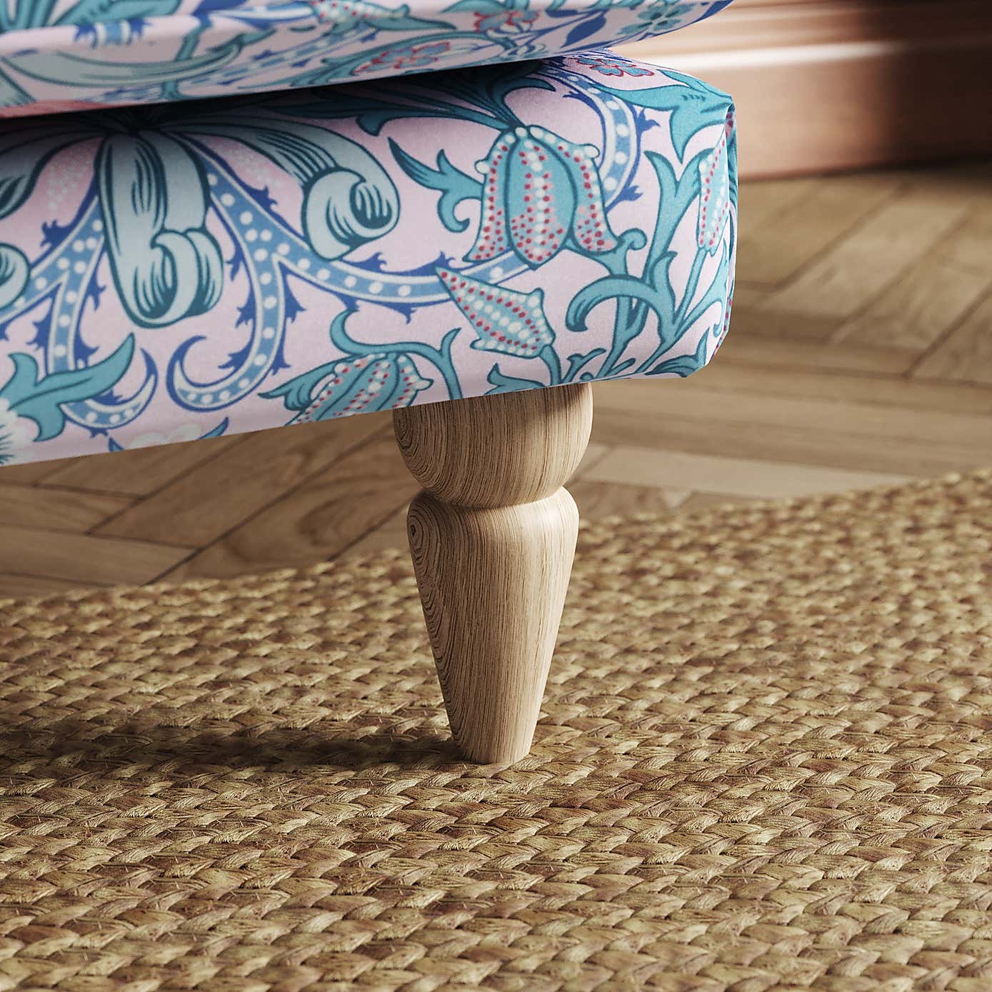 Jolene William Morris Woodland Weeds Print Velvet 2 Seater Sofa