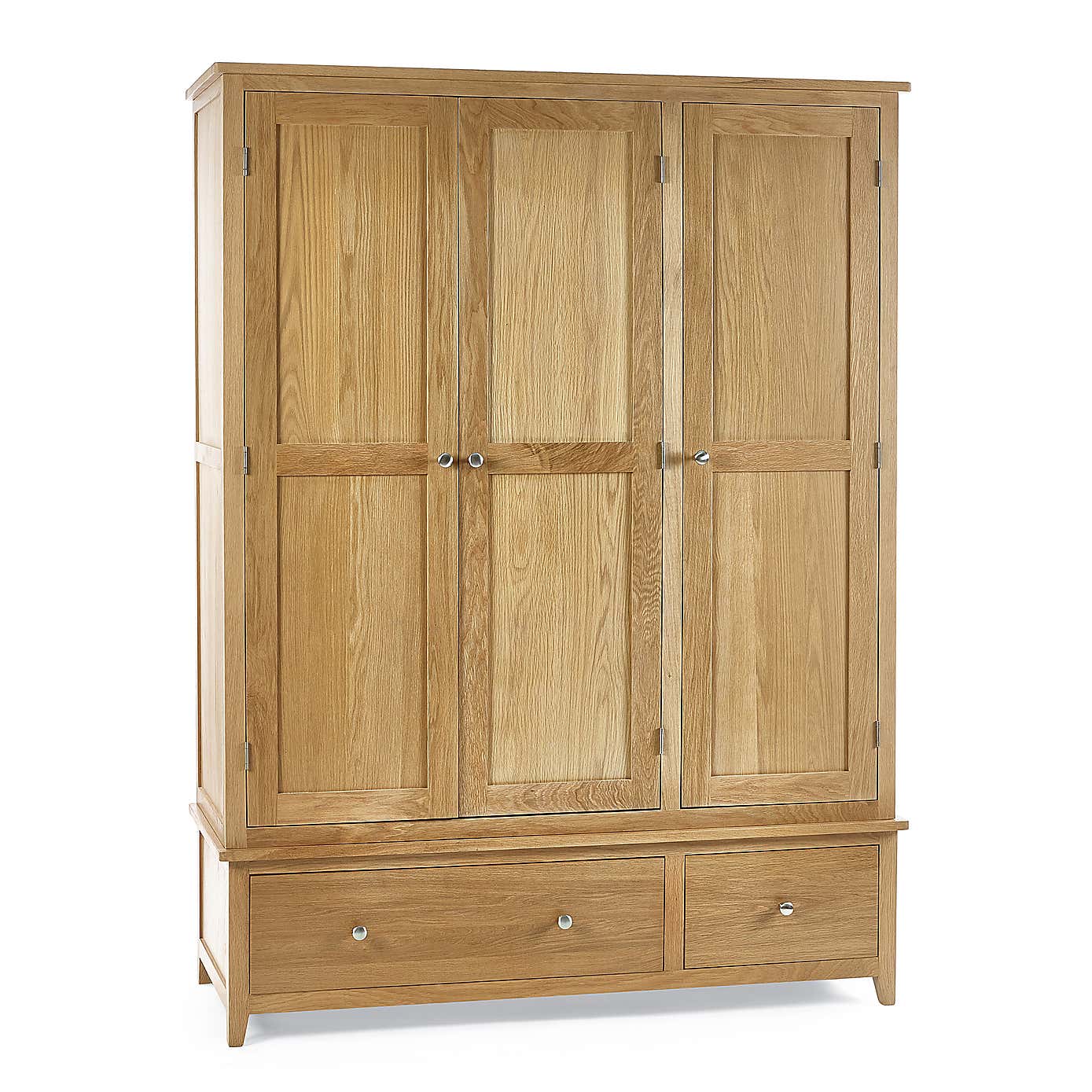 Jenkins 3 Door Wardrobe, Oak