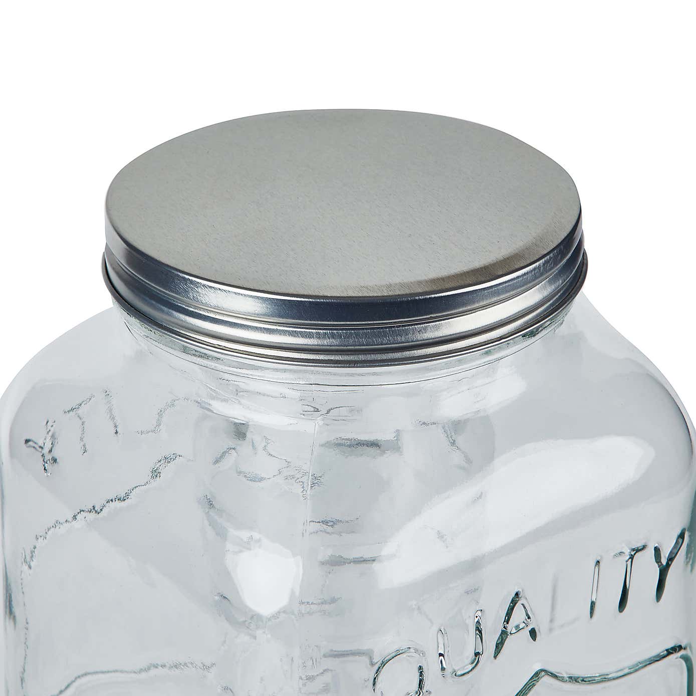 Dunelm Better 3.3L Glass Drinks Dispenser with Infuser and Stand