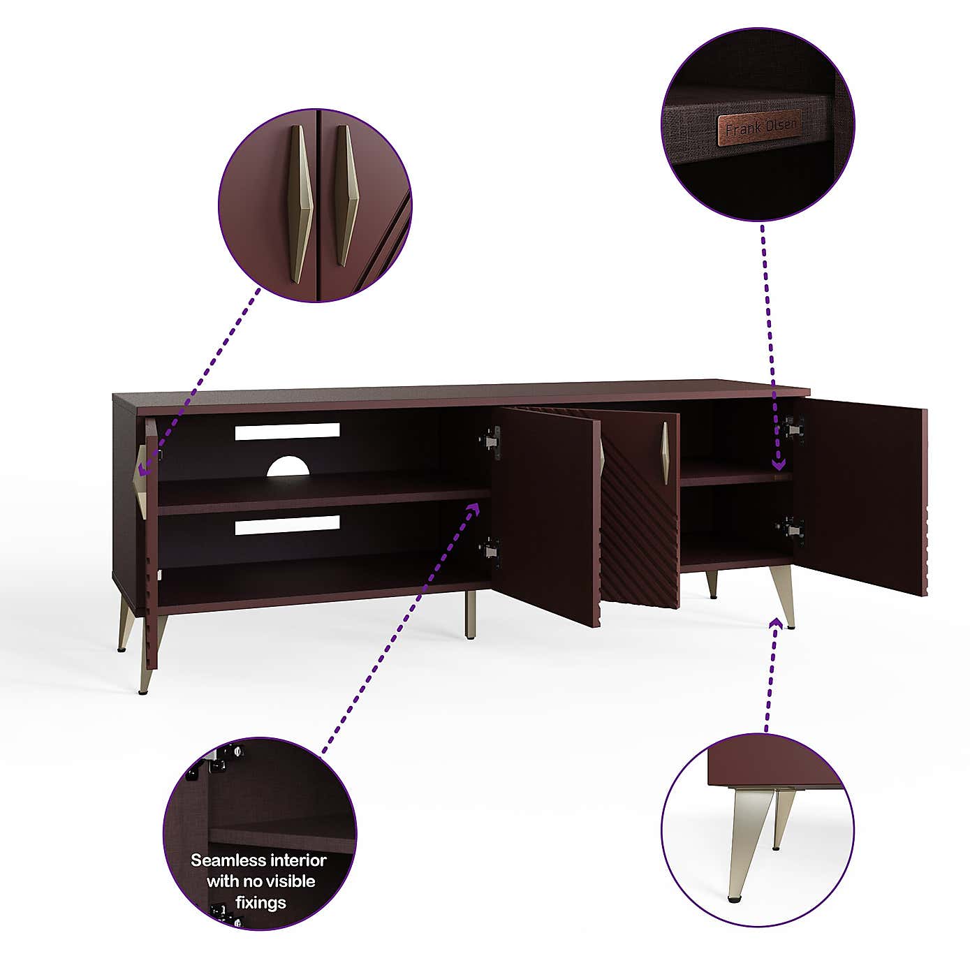 Ava Extra Wide TV Stand for TVs up to 70"