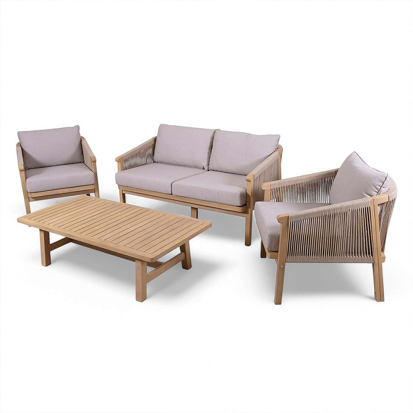 A.Mir 4 Seater Outdoor Double Lounger Set