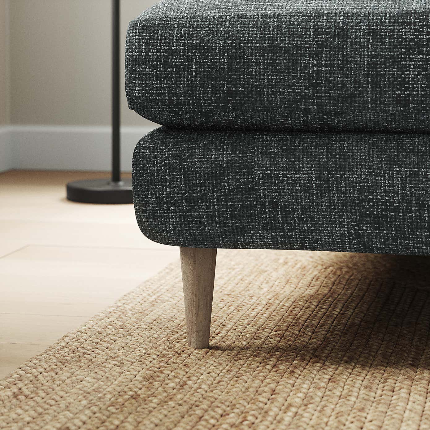 Sven Chunky Chenille Large Corner Chaise Sofa