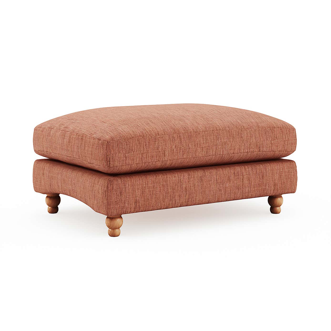 Martha Slub Faux Linen Footstool