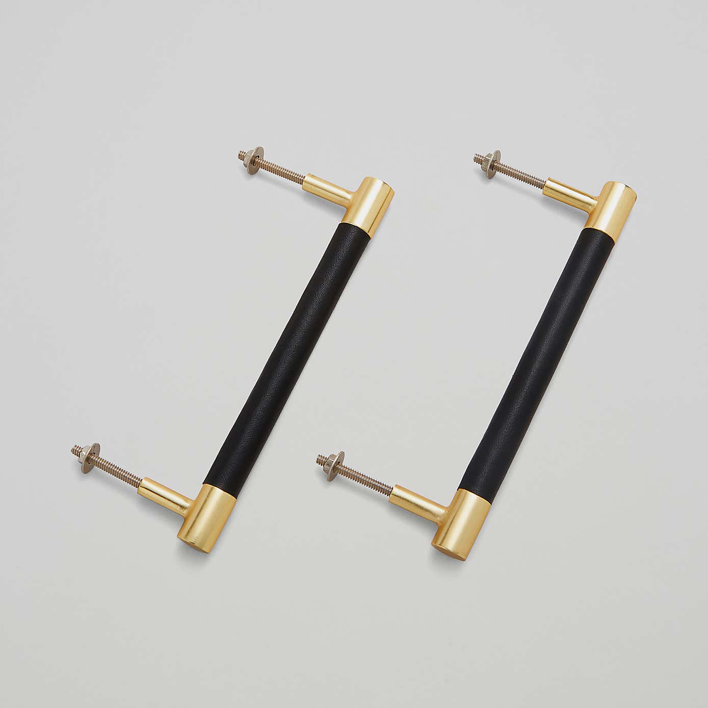 Set of 2 Chelsea Faux Leather Door Handles