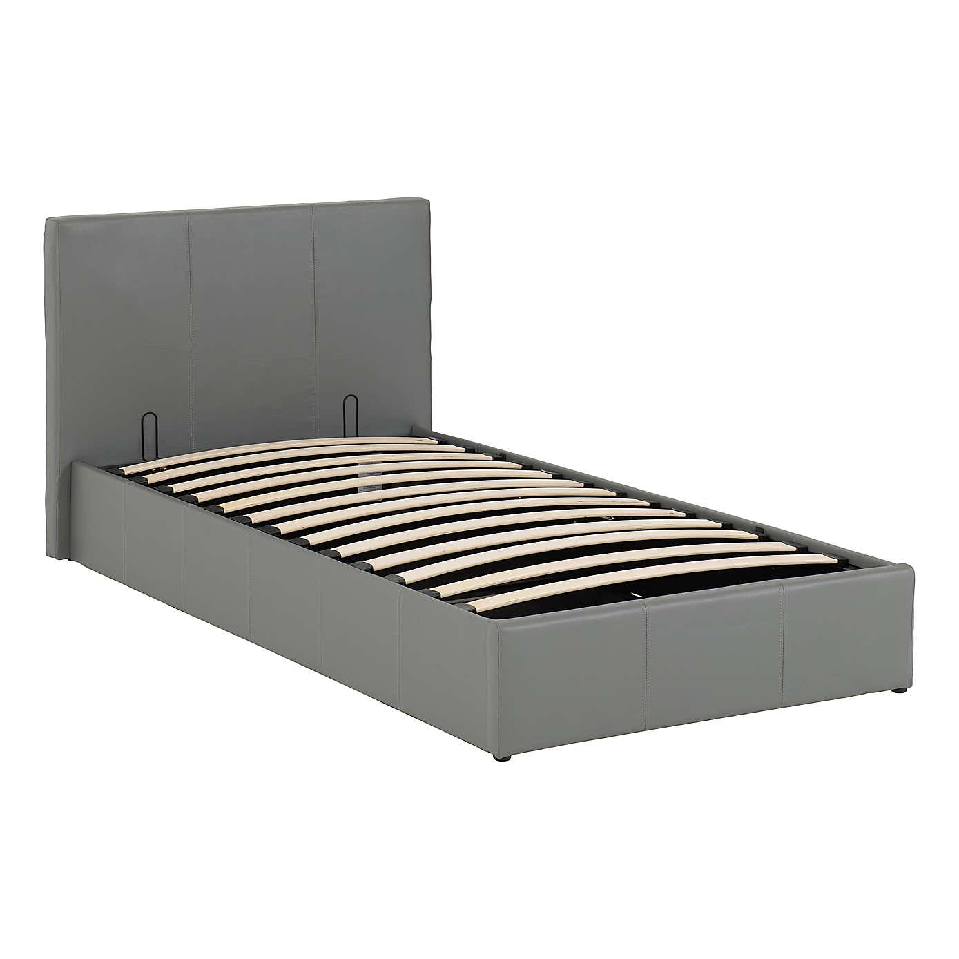 Waverley Faux Leather Ottoman Bedstead - Grey