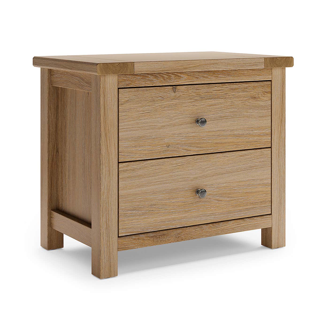 Olney Wide 2 Drawer Bedside Table