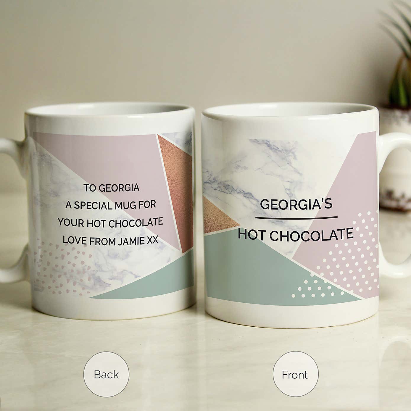Personalised Geometric Mug