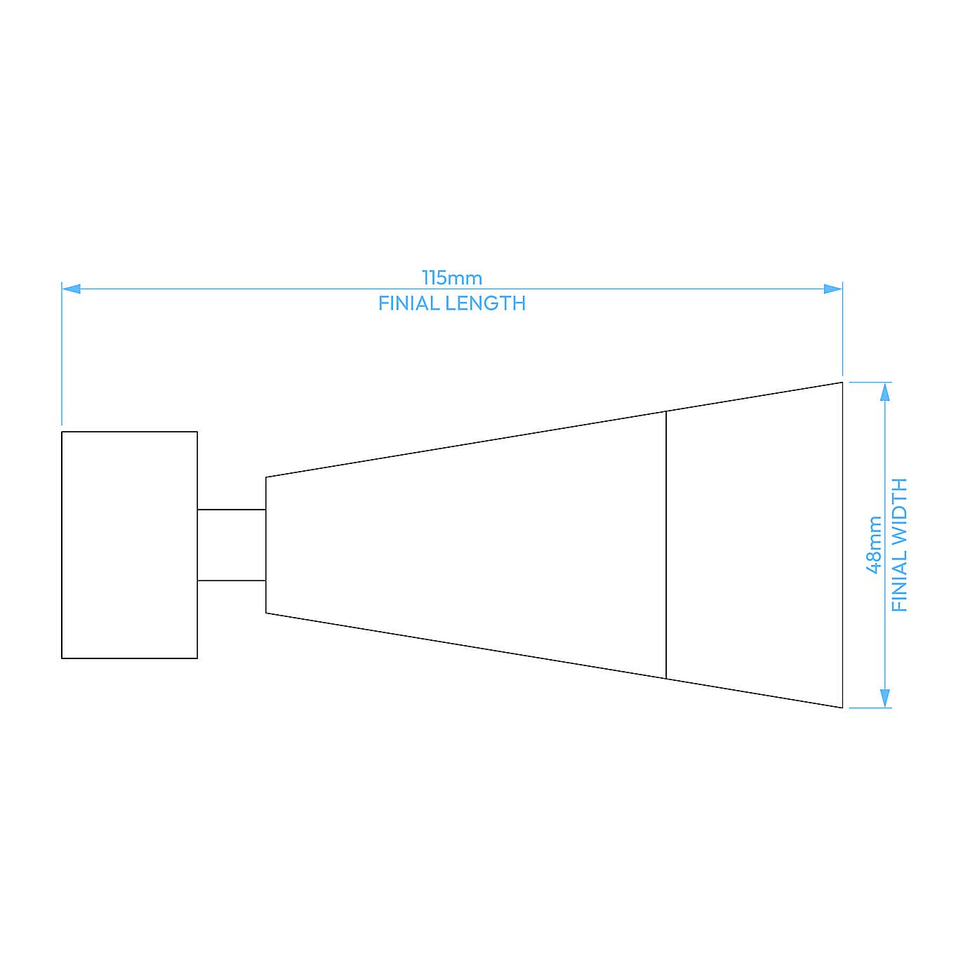Flute Extendable Metal Eyelet Curtain Pole