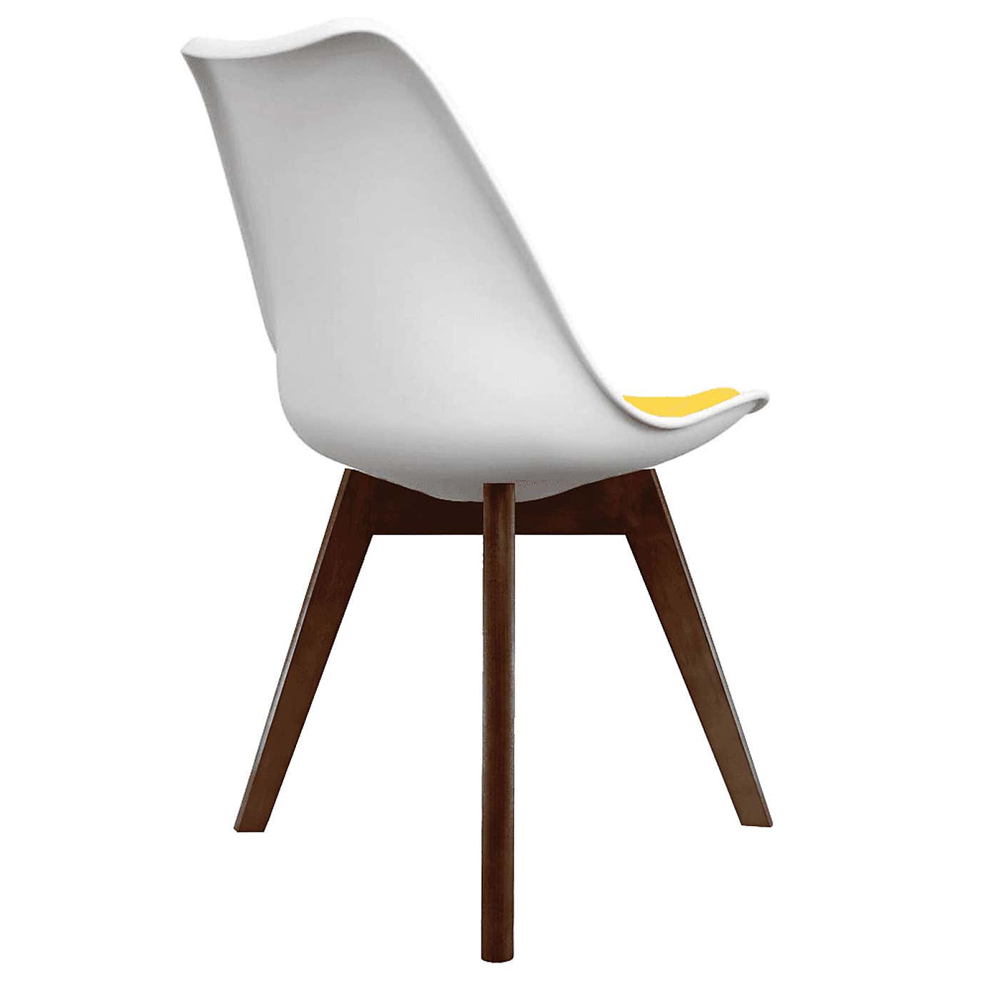 Fusion Living Soho White Plastic Dining Chair with Squared Legs