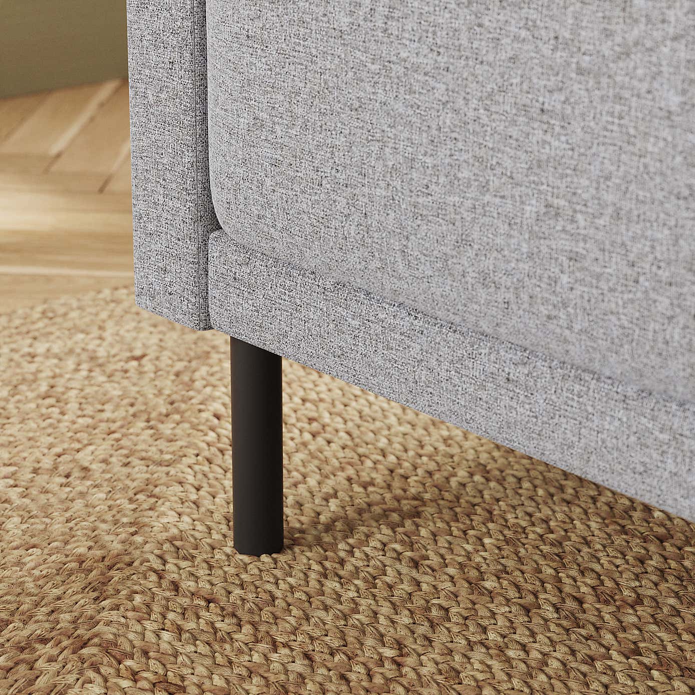 Amali Corner Dining Bench, Textured Weave