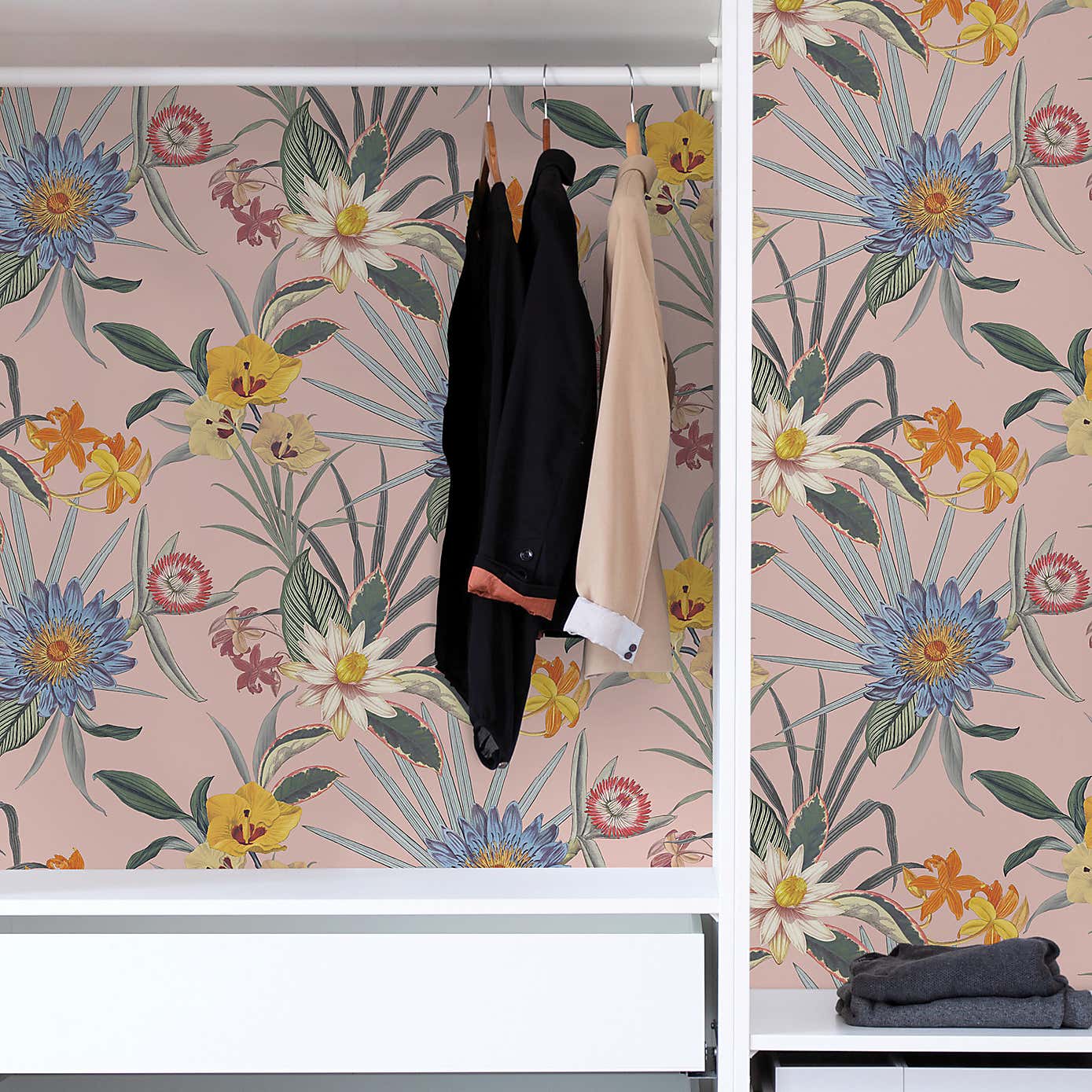 Nu Wall Self Adhesive Tropical Floral Wallpaper