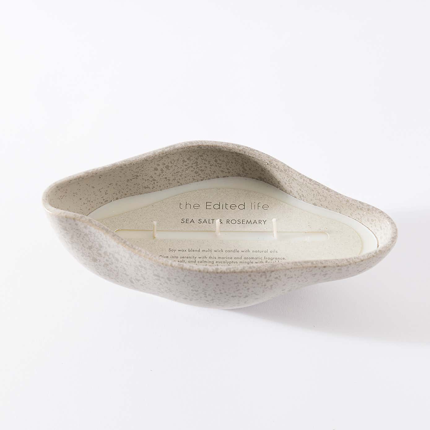 Sea Salt & Rosemary Ceramic Multi Wick Candle