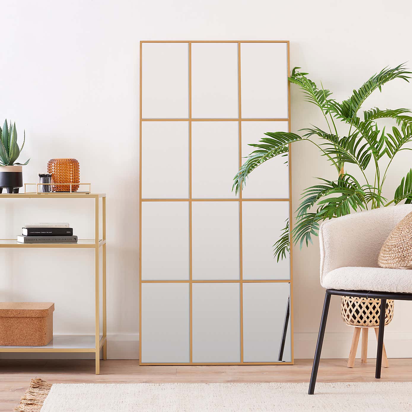 Luxe Window Rectangle Full Length Leaner Mirror