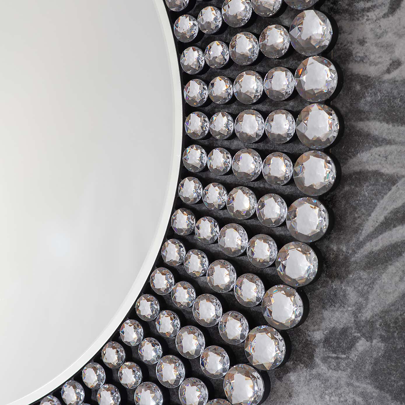 Sheriton Jewelled Round Wall Mirror