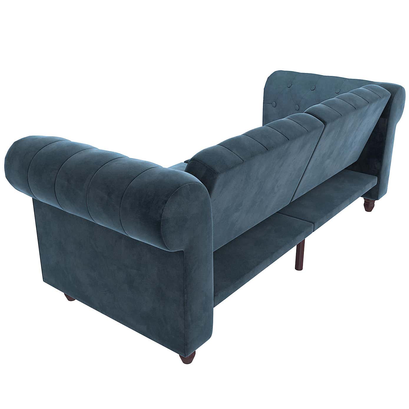 Felix Velvet Chesterfield Double Sofa Bed