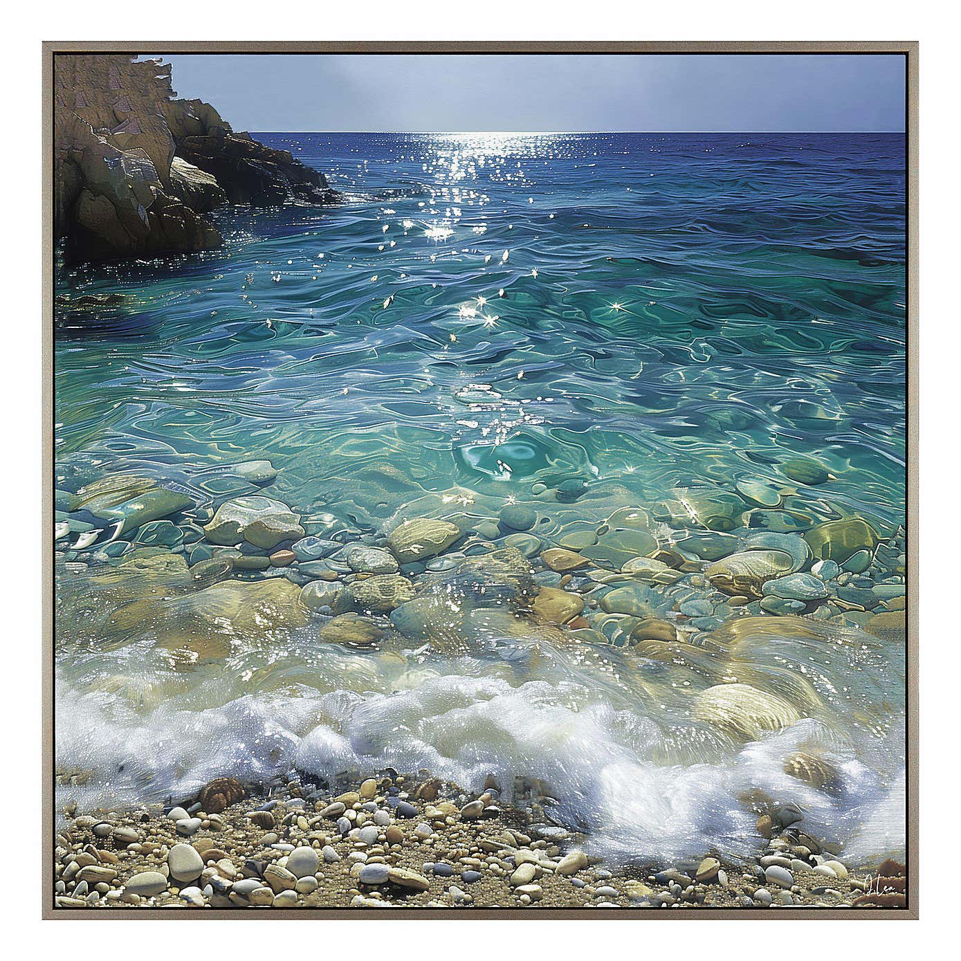 Cedar & Sage Crystal Waters Framed Canvas