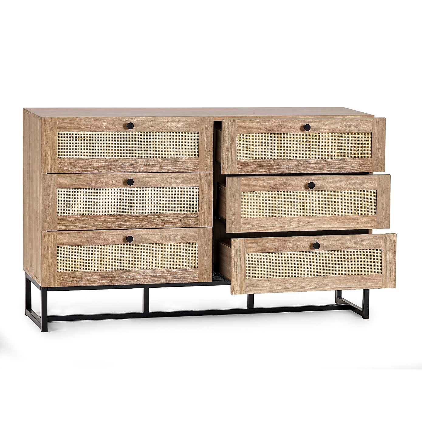 Hollis 6 Drawer Chest, Oak
