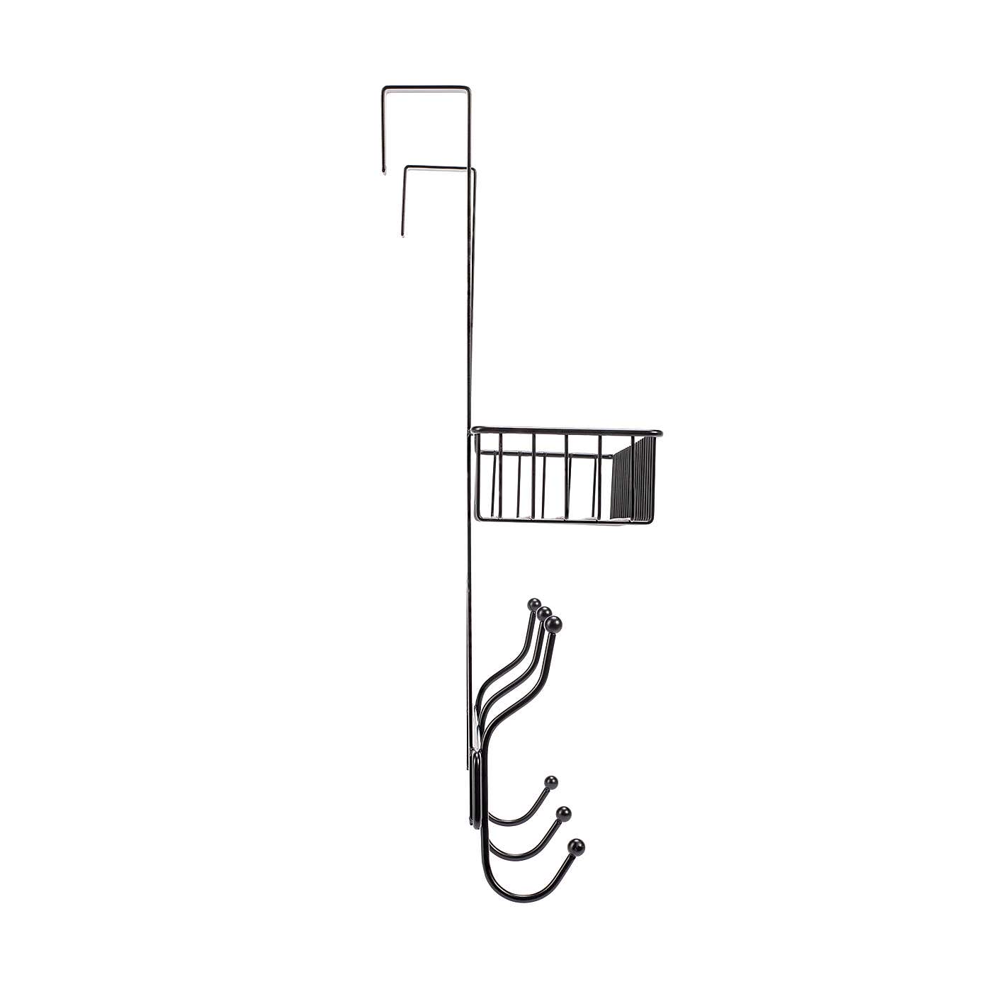 Matt Black Over Door Large Shower Caddy