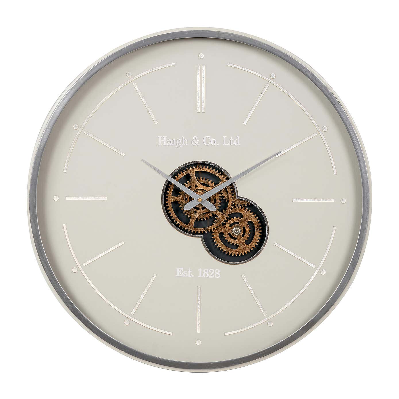Central Metal Cog Wall Clock