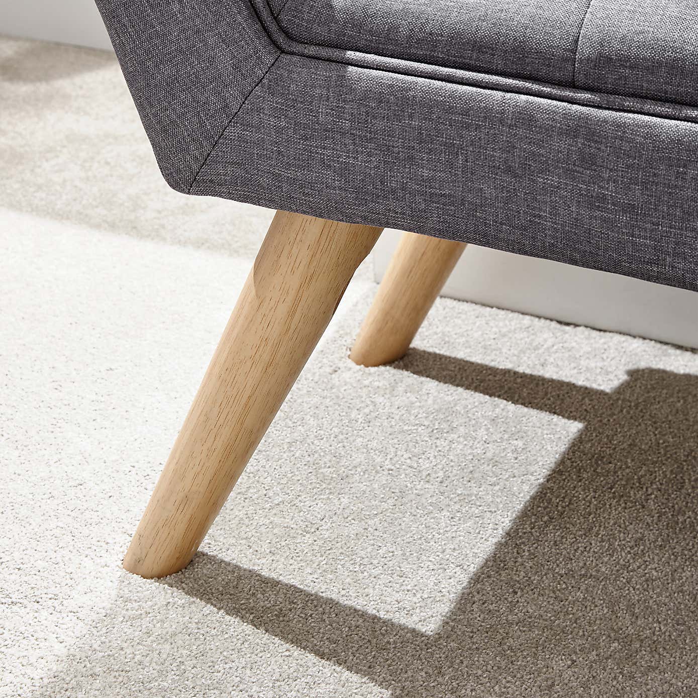 Milan Upholstered Bench Dark Grey