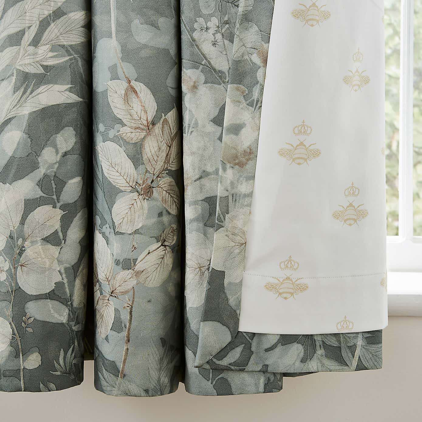 Dorma Whispering Leaves Pencil Pleat Blackout Curtains