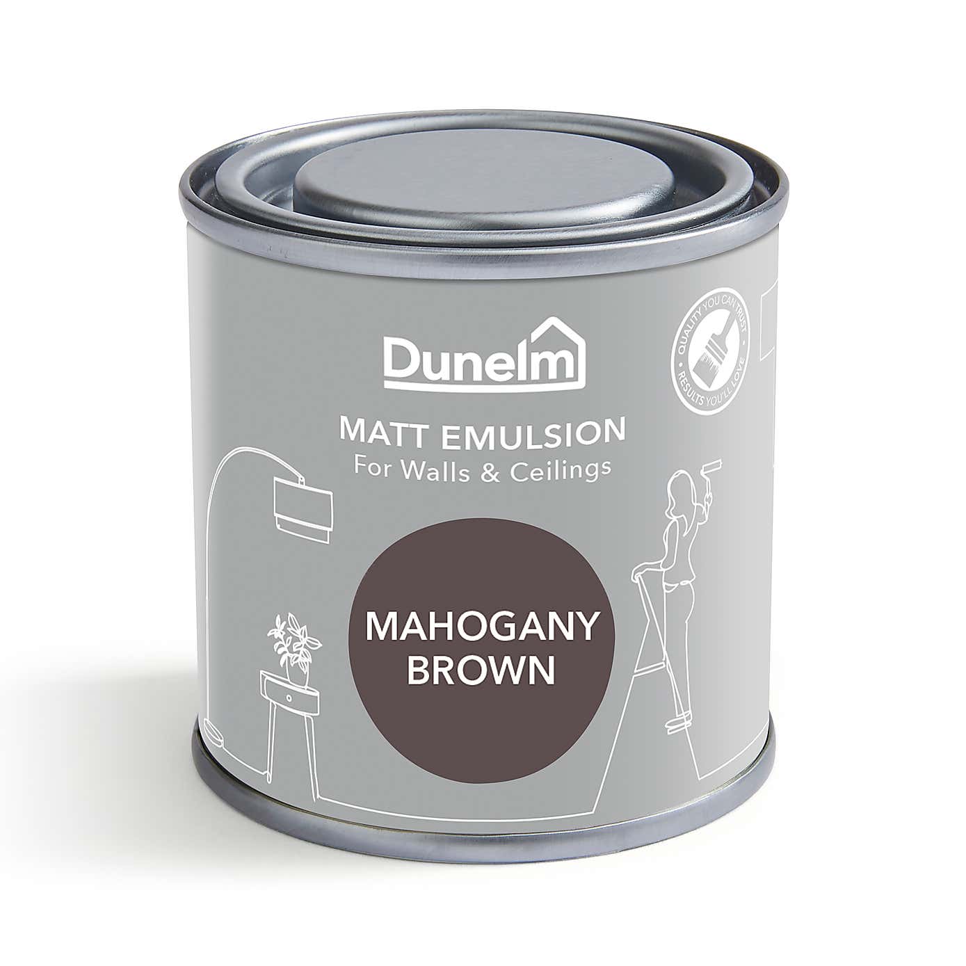 Dunelm Mahogany Brown Matt Emulsion Paint