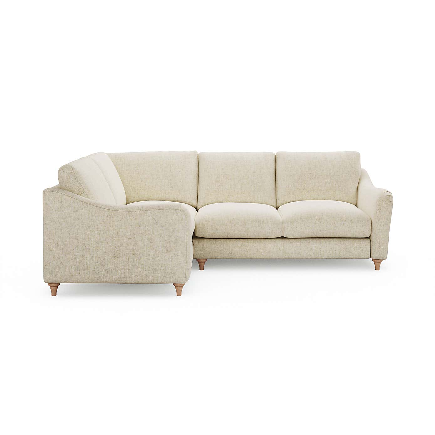 Hattie Slub Faux Linen Corner Sofa