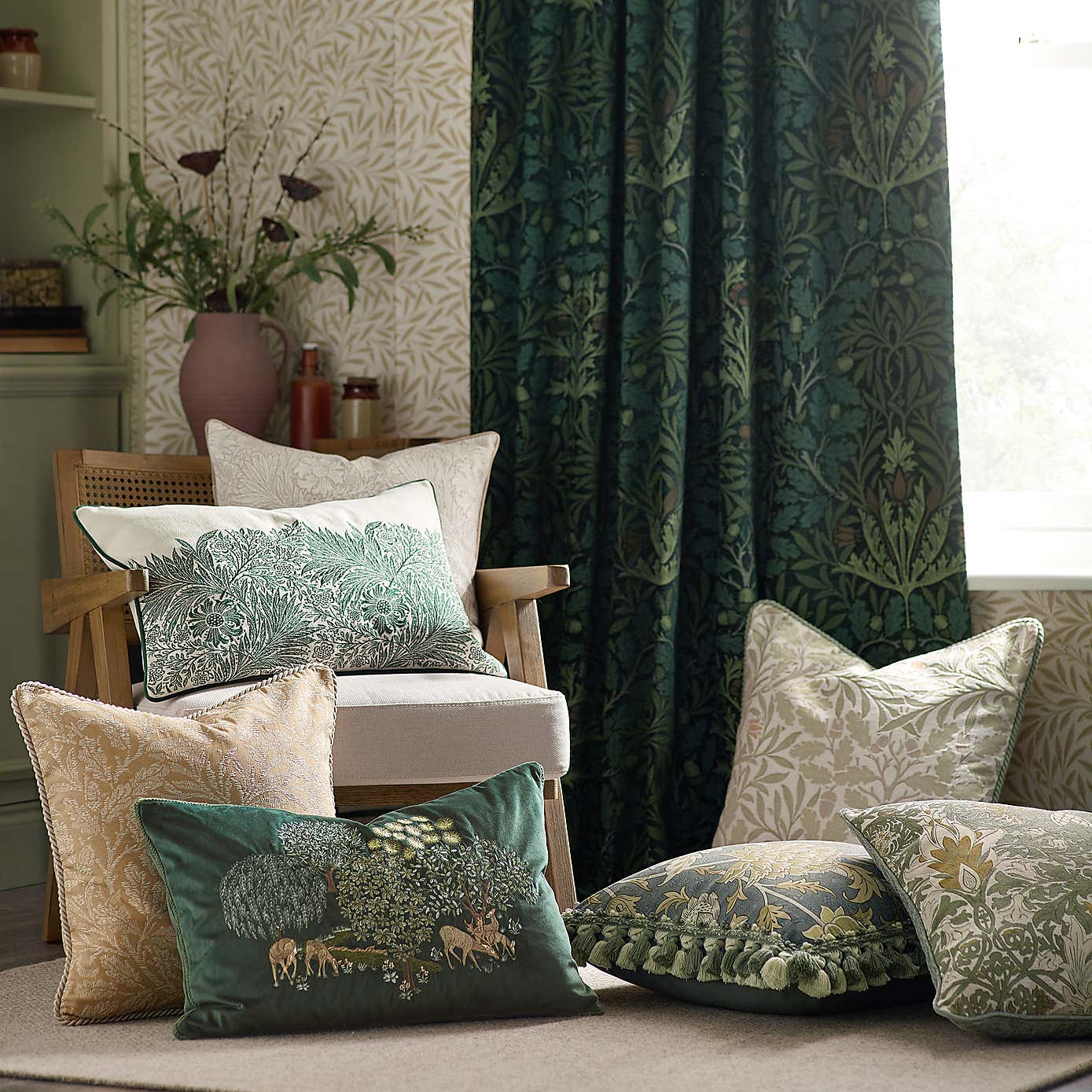 Morris & Co. The Brook Rectangle Cushion