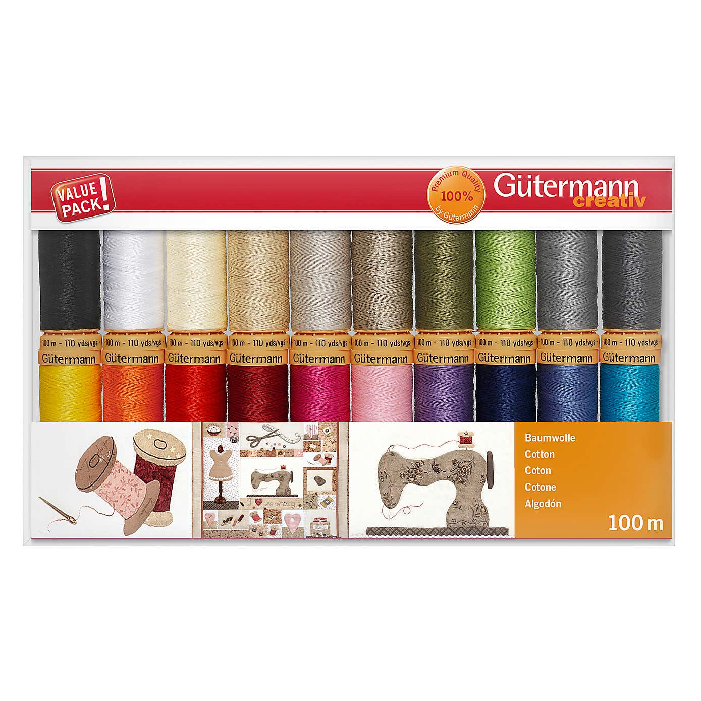 Thread Set Natural Cotton No.50 20x100m