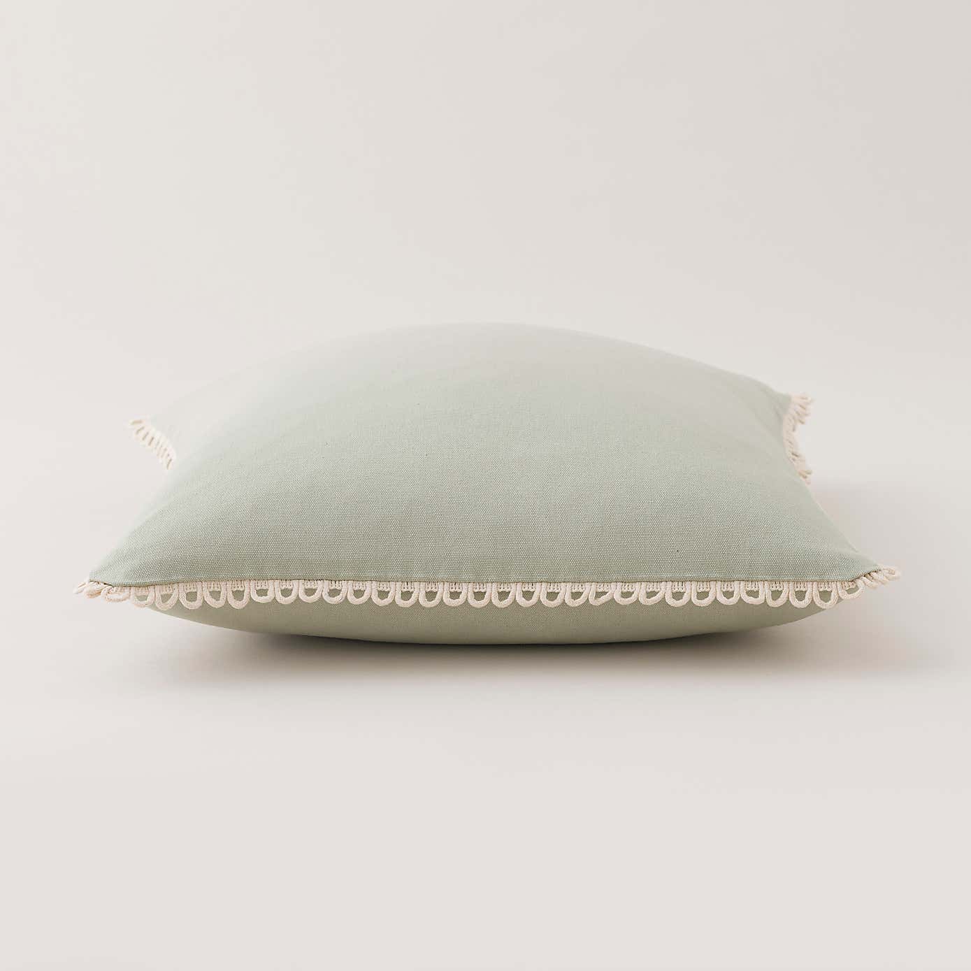Scalloped Edge Cotton Square Cushion Cover