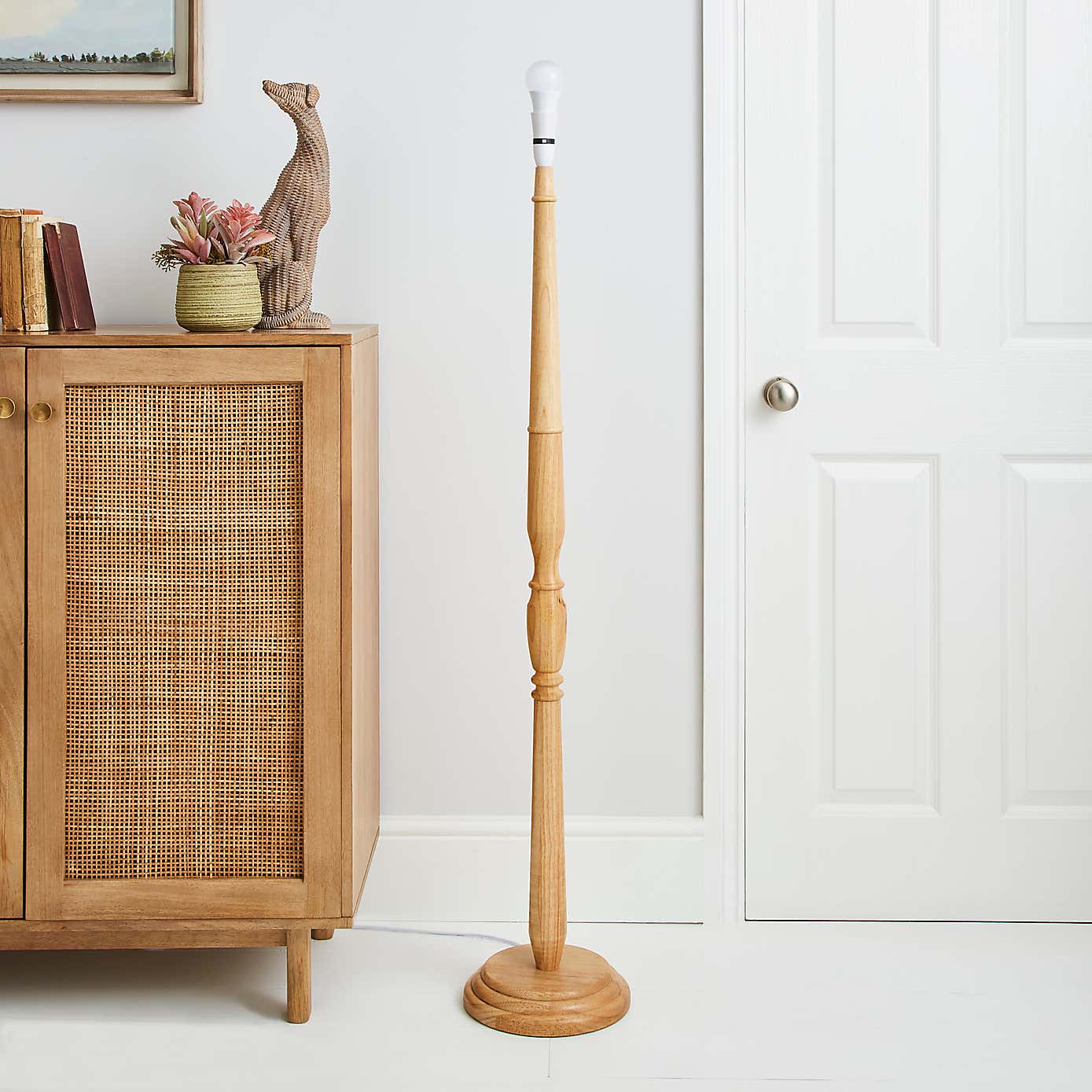 Legoli Turned Wood Floor Lamp Base