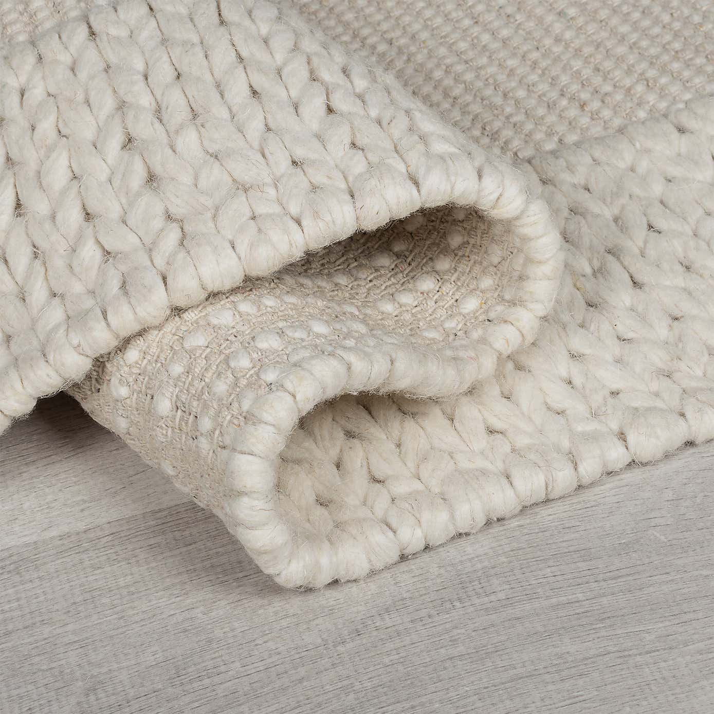 Rue Plait Border Wool Rug