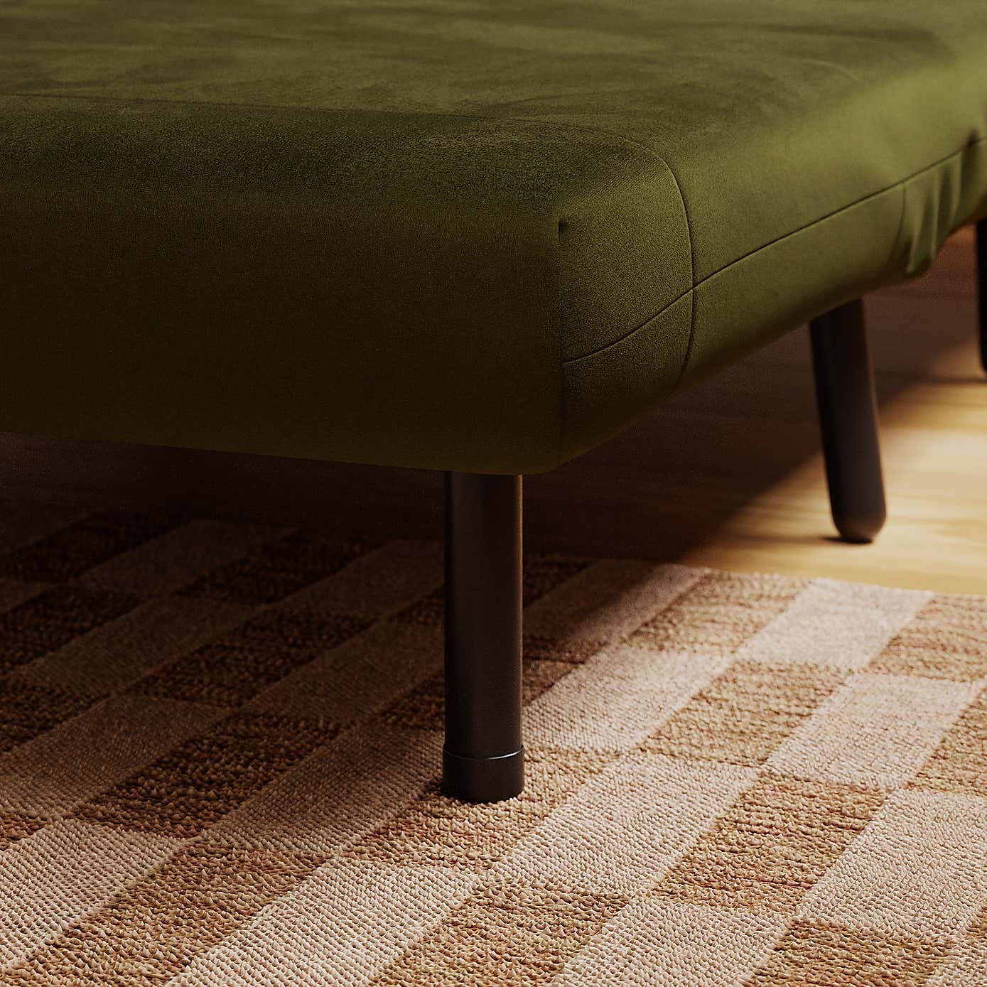 Phoebe Velvet Small Double Sofa Bed