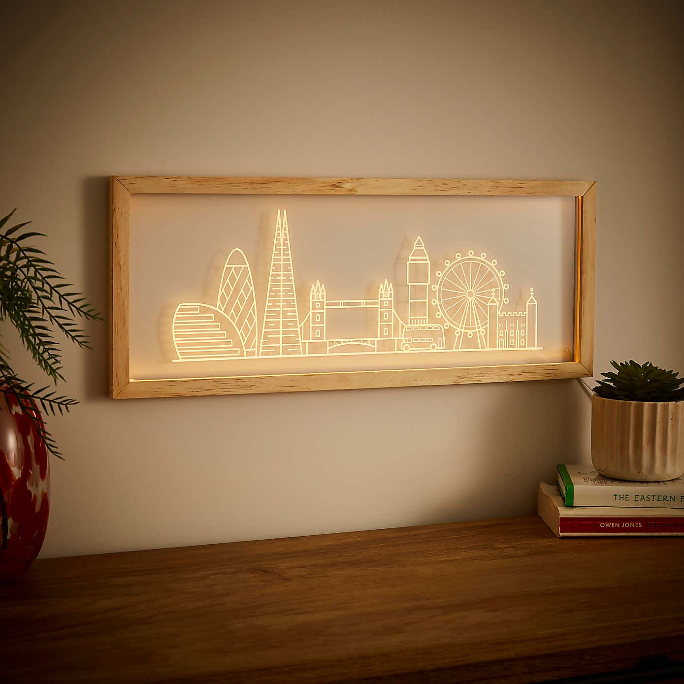 London Skyline Etched Neon Wall Light