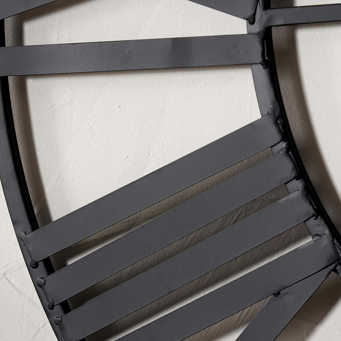 Large Industrial Black Skeleton Wall Clock