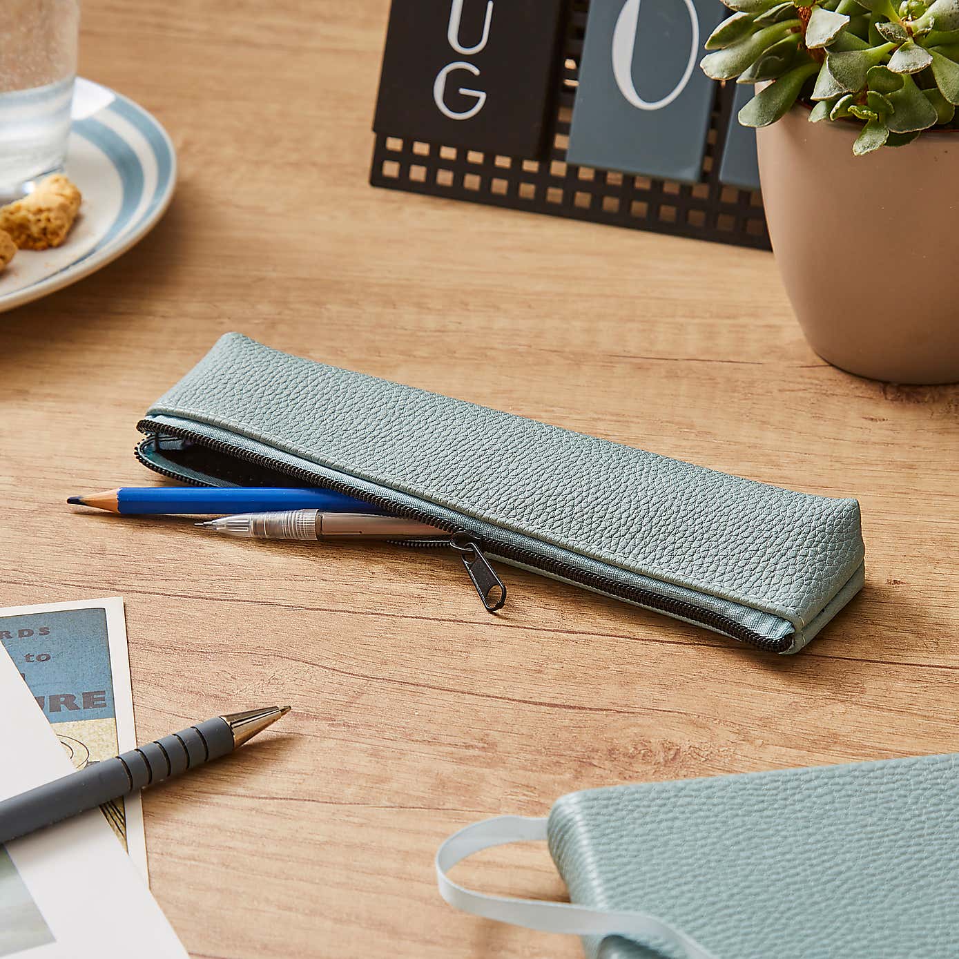 Waters Noble Premium Faux Leather Pencil Case