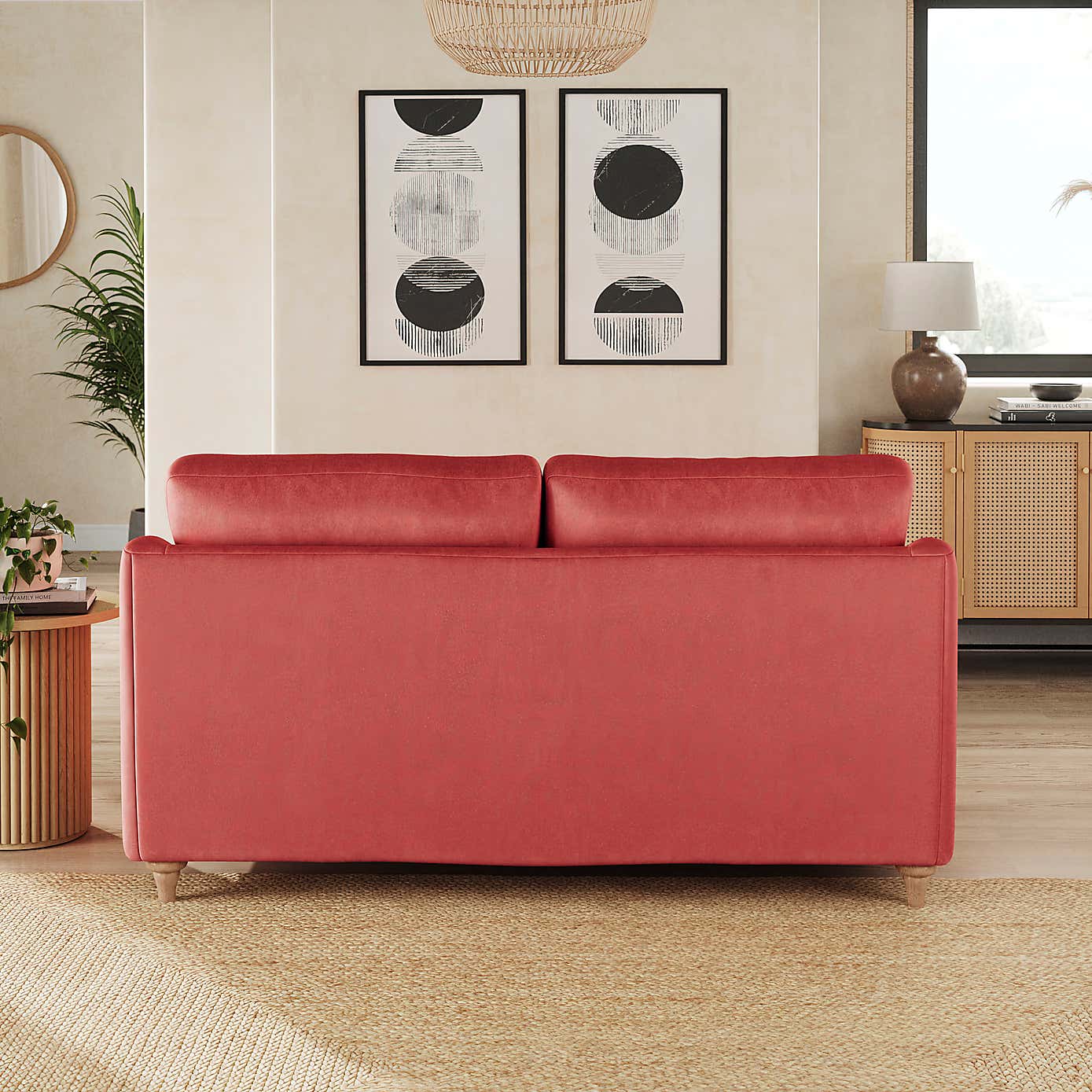 Hattie Matte Plush Velvet 2 Seater Sofa