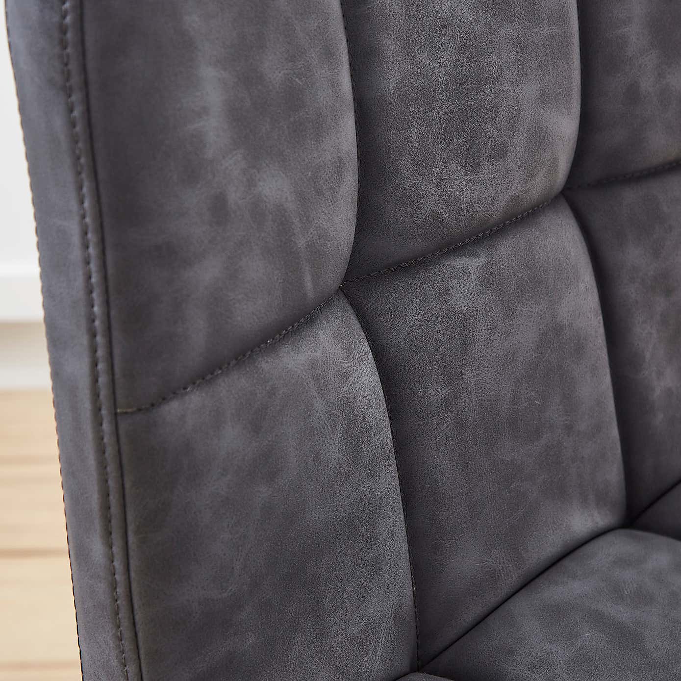 Jasmine Adjustable Height Swivel Bar Stool, Faux Leather