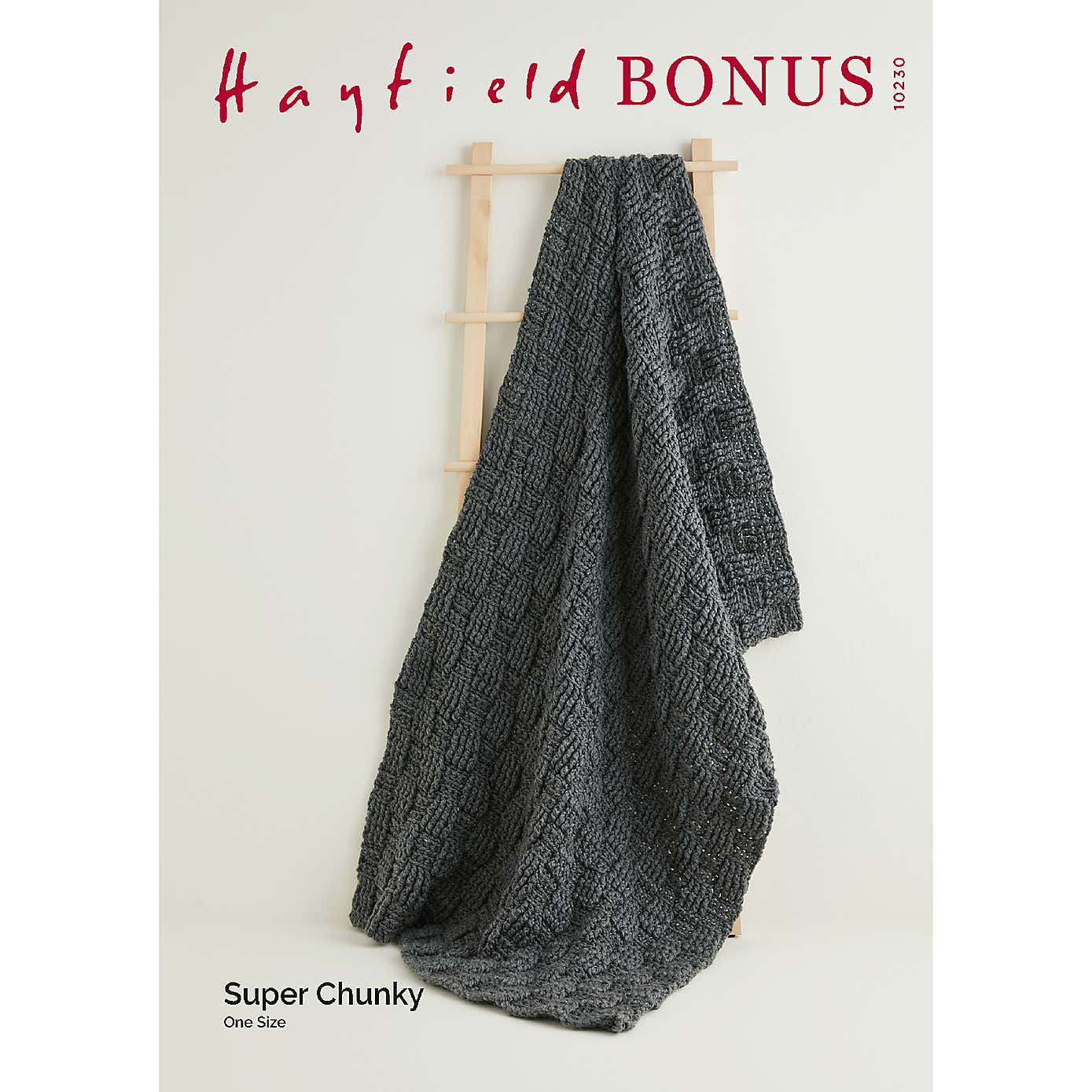 Bonus Super Chunky Basket Weave Blanket Pattern Leaflet