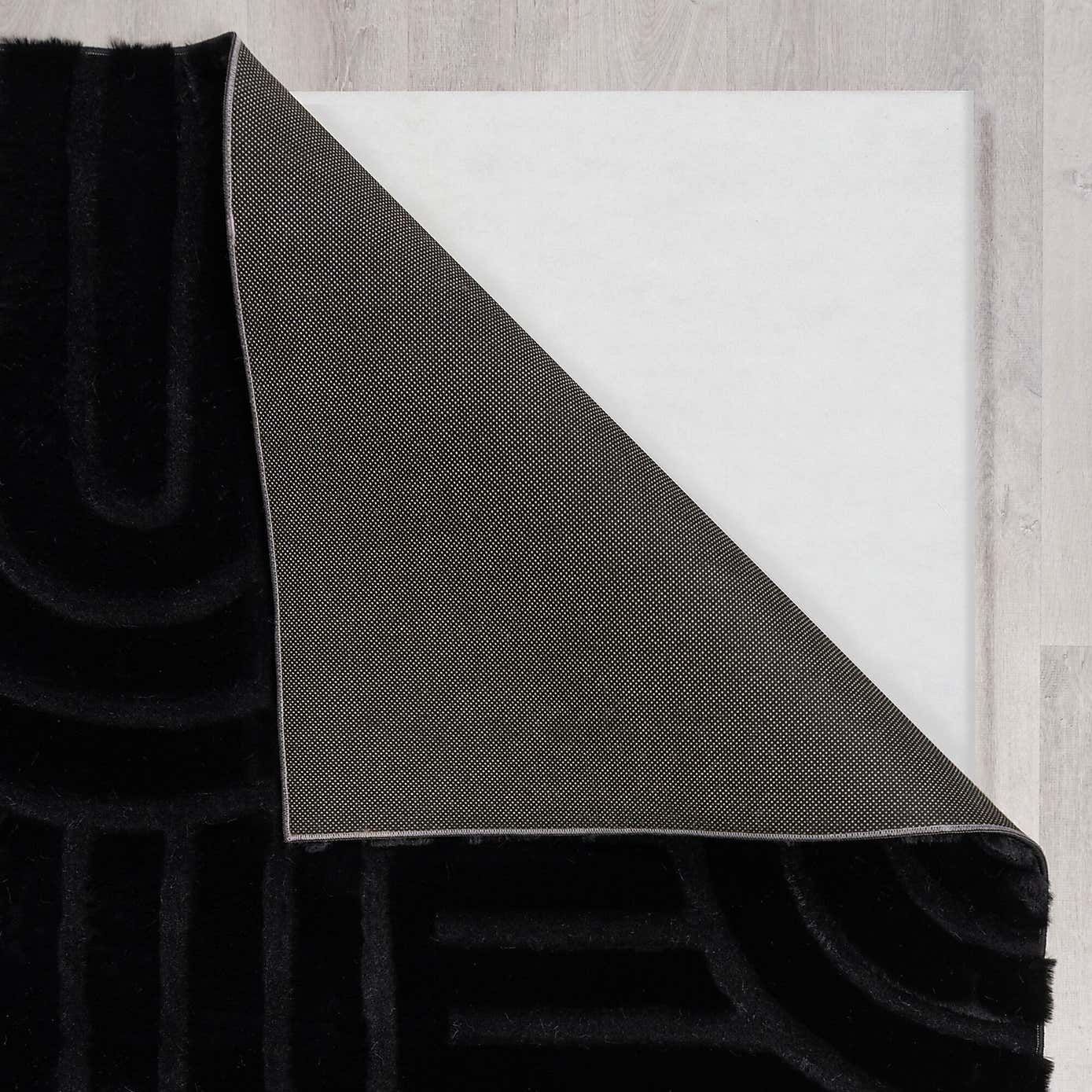 Supersoft Lush Geometric Fux Fur Arch Rug
