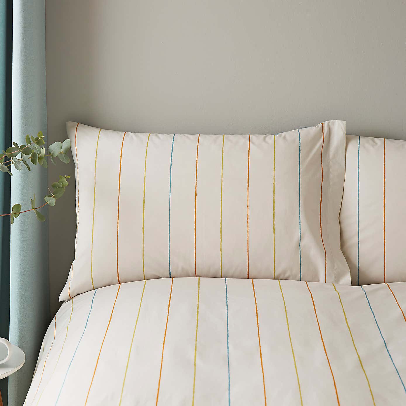 Elements Kolla Blue Duvet Cover and Pillowcase Set