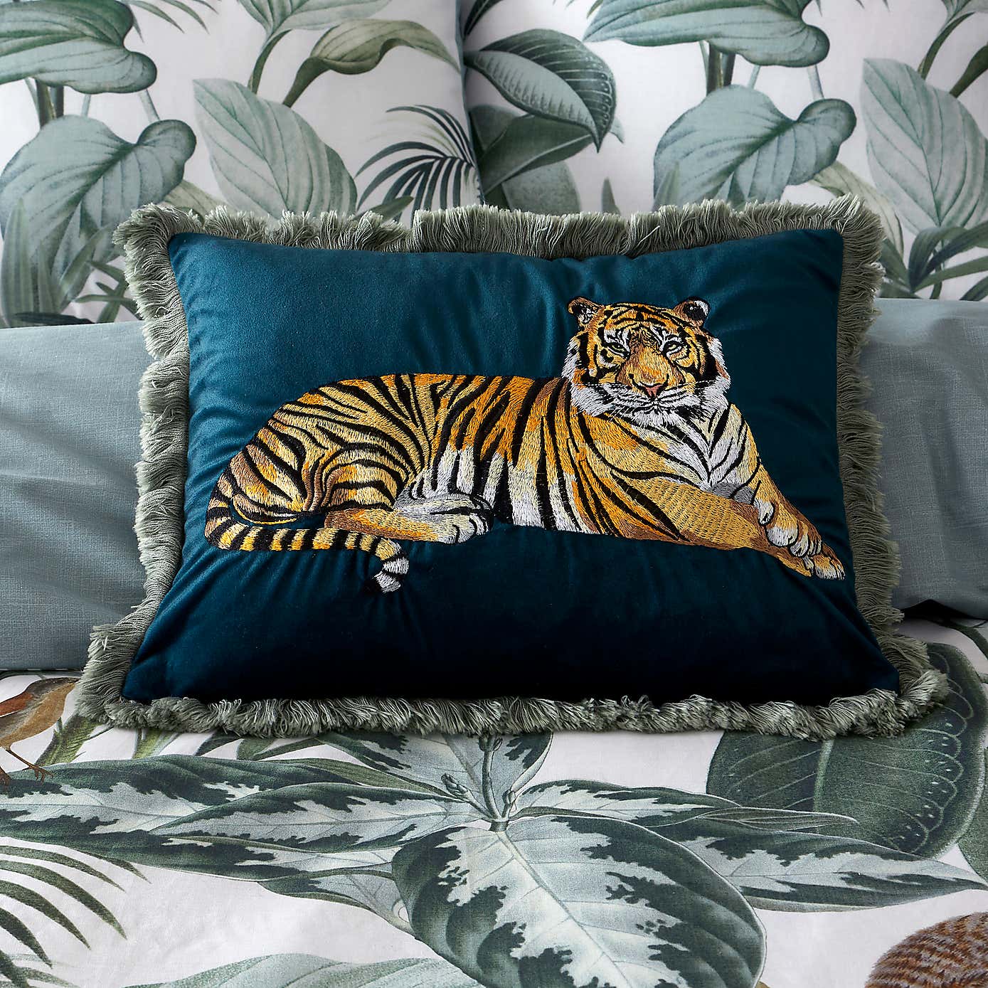 Velvet Tiger Cushion